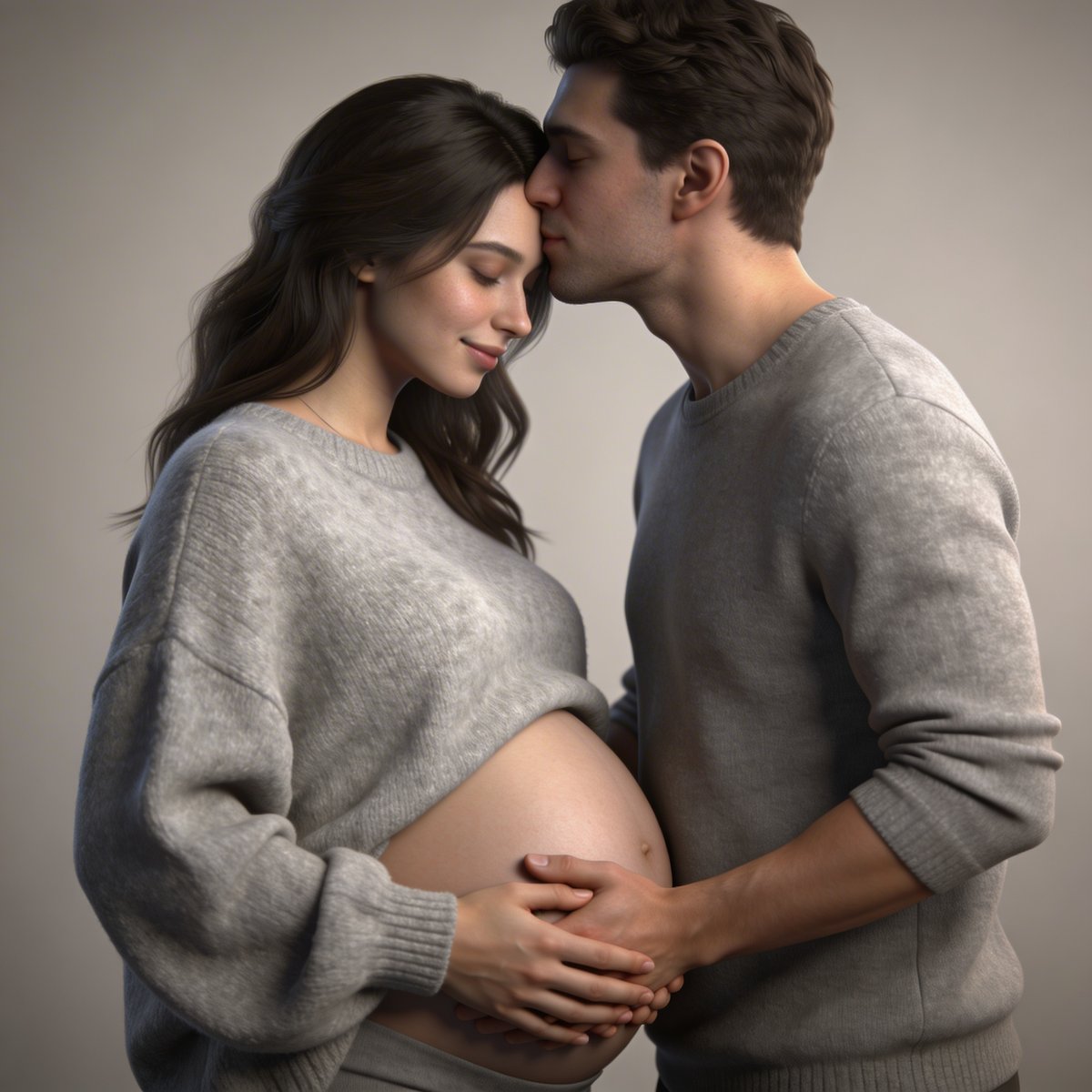 Klassieke poses voor een zwangerschapsfotoshoot: profiel, handen op buik, als koppel